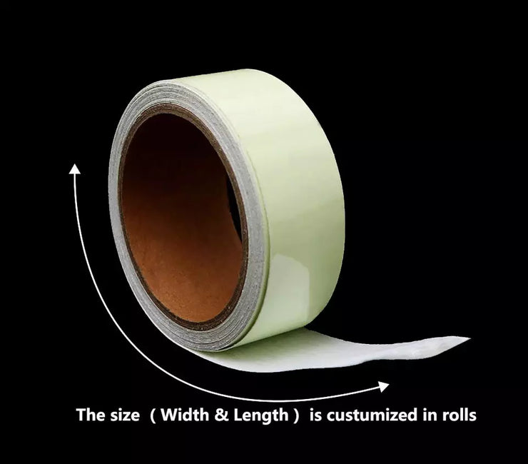 waterproof photo luminescent glow in the dark tape roll